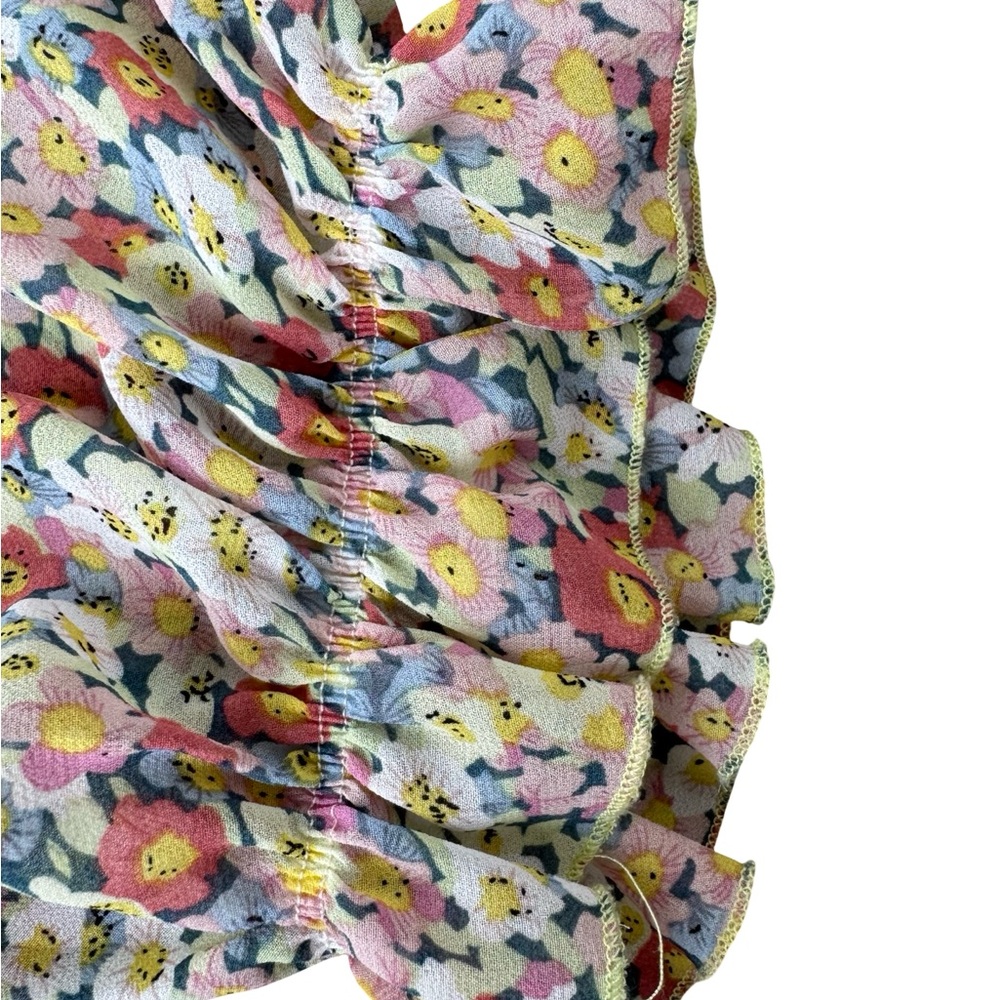 MELLODAY Multicolor Floral Ruffle Top - Picture 11 of 14